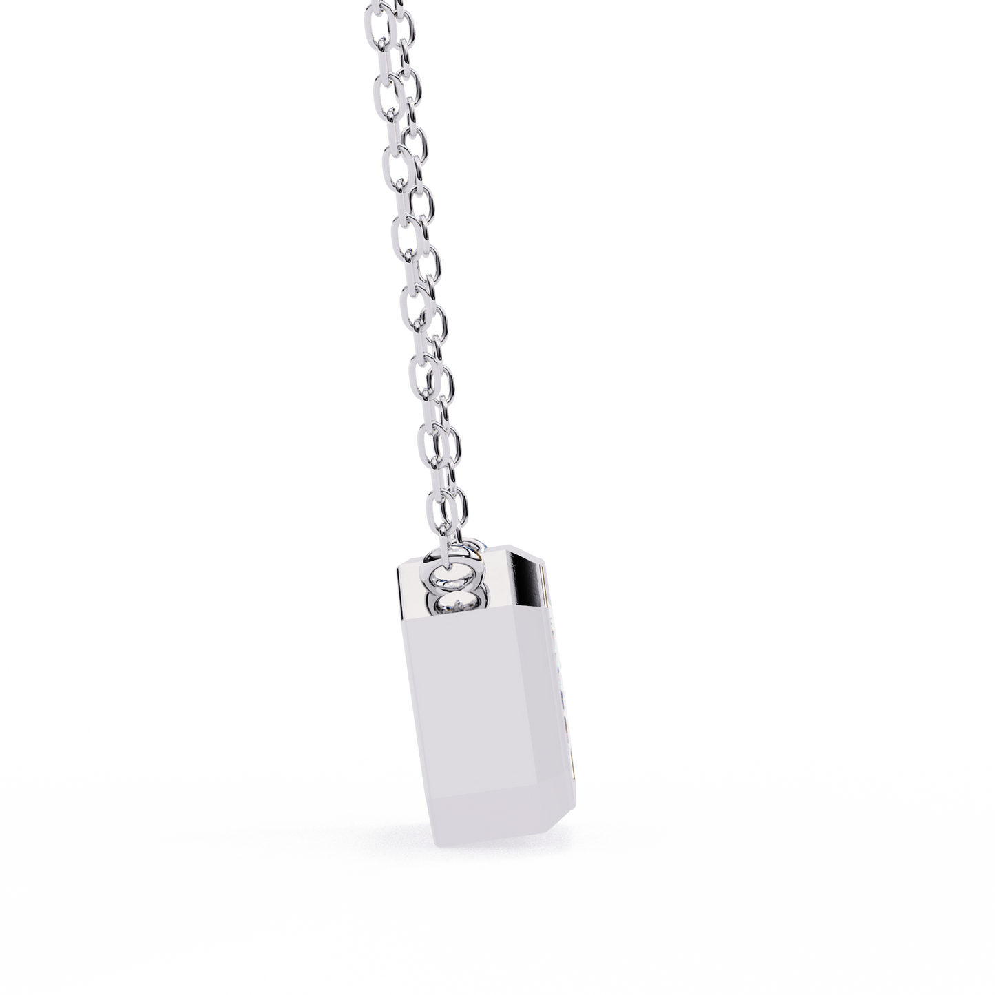 Emerald Cut Solitaire Necklace