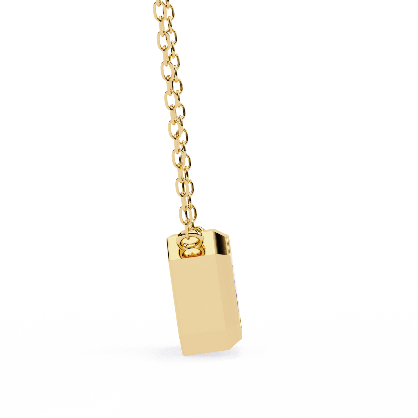 Emerald Cut Solitaire Necklace