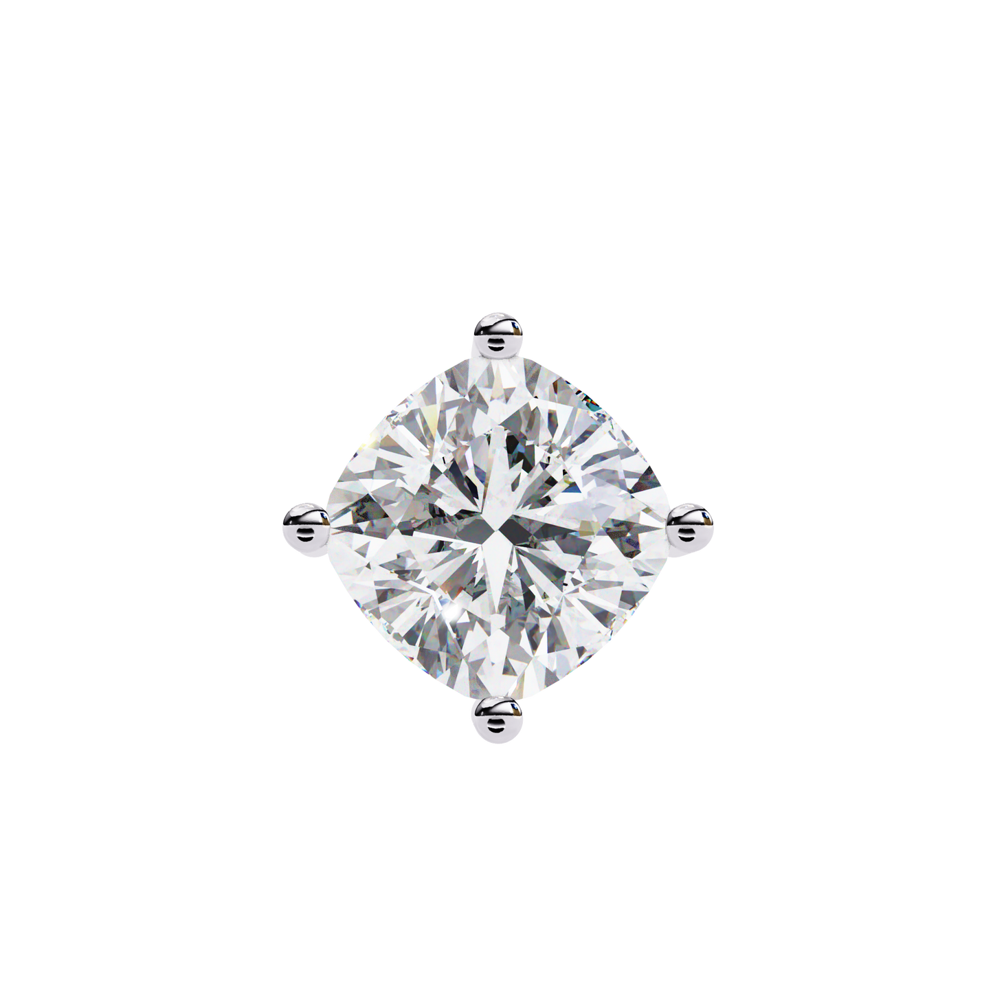 Minimalist Cushion Cut Necklace | Floating Solitaire Pendant