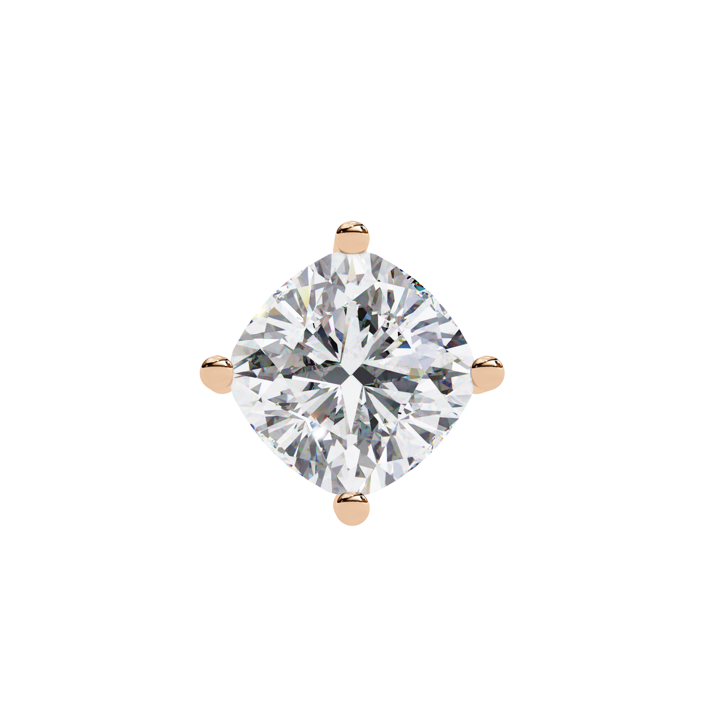Minimalist Cushion Cut Necklace | Floating Solitaire Pendant