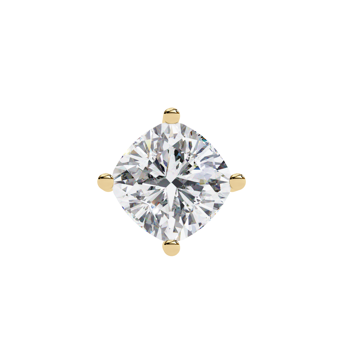 Minimalist Cushion Cut Necklace | Floating Solitaire Pendant