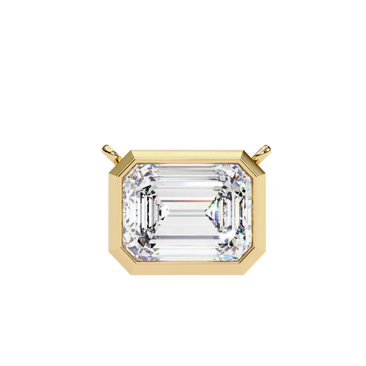 Emerald Cut Solitaire Necklace