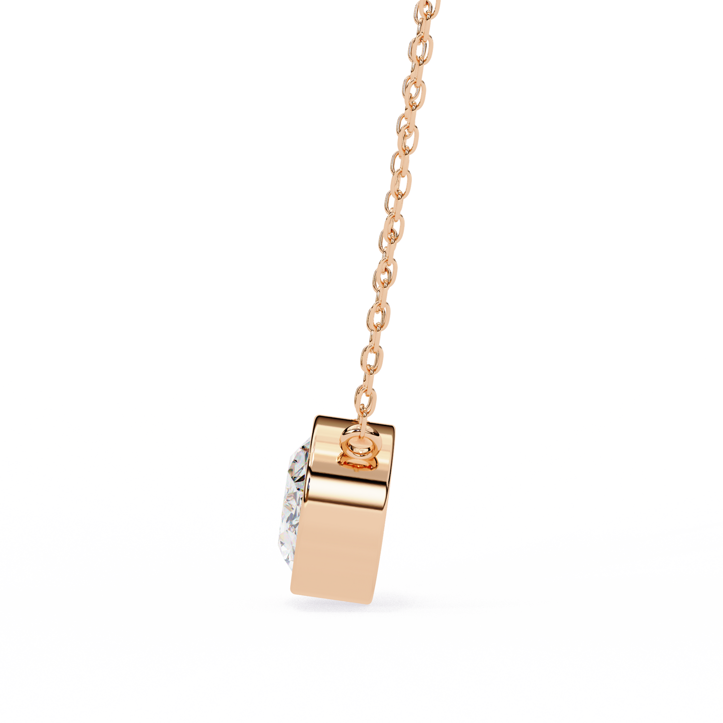 Sideways Oval Bezel Set Pendent
