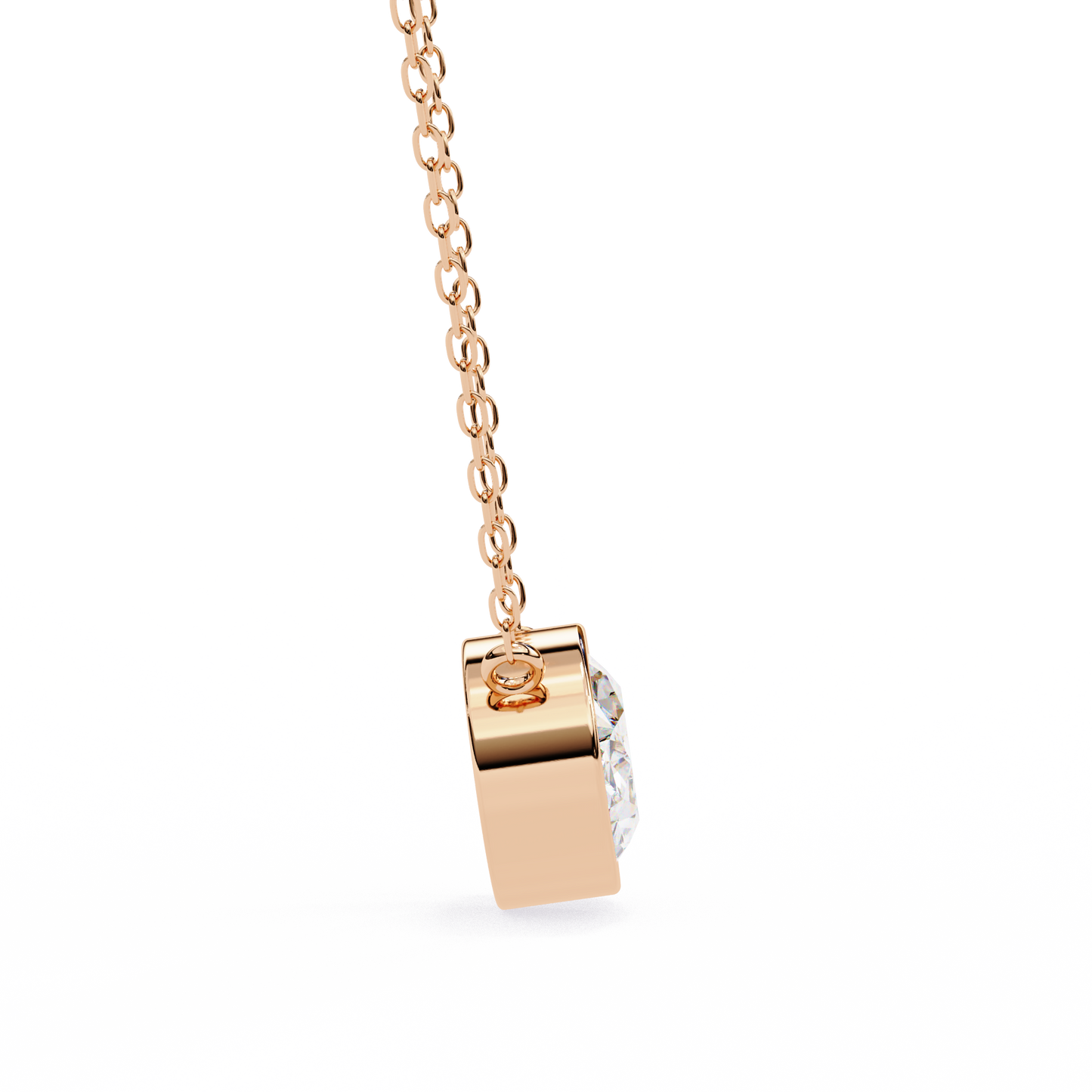 Sideways Oval Bezel Set Pendent