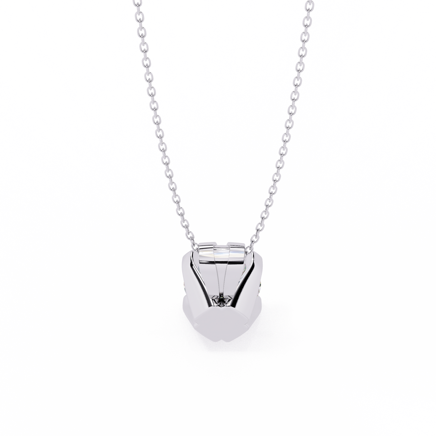 Classic 4-Prong Solitaire Necklace | Round Diamond Pendant for Women