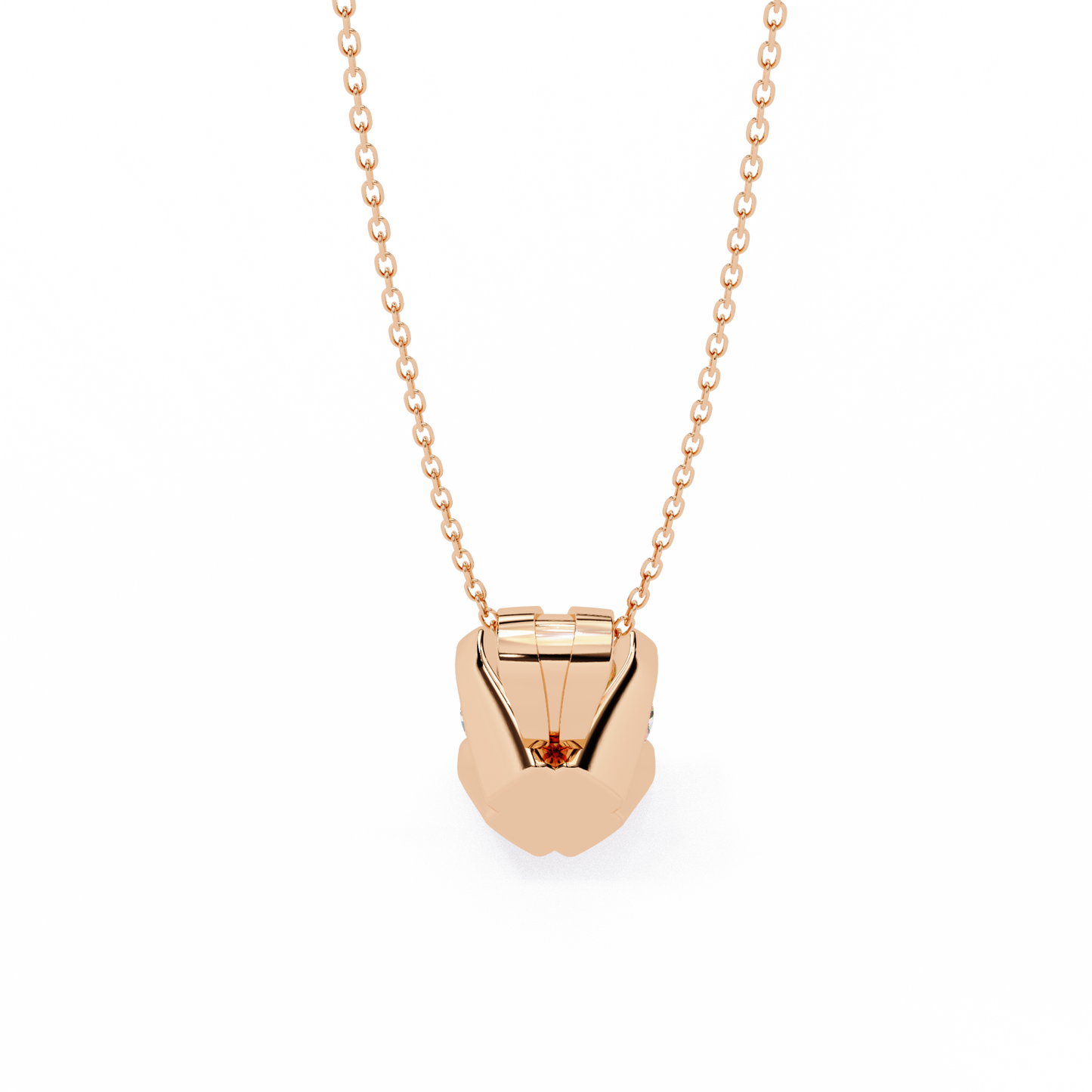 Classic 4-Prong Solitaire Necklace | Round Diamond Pendant for Women
