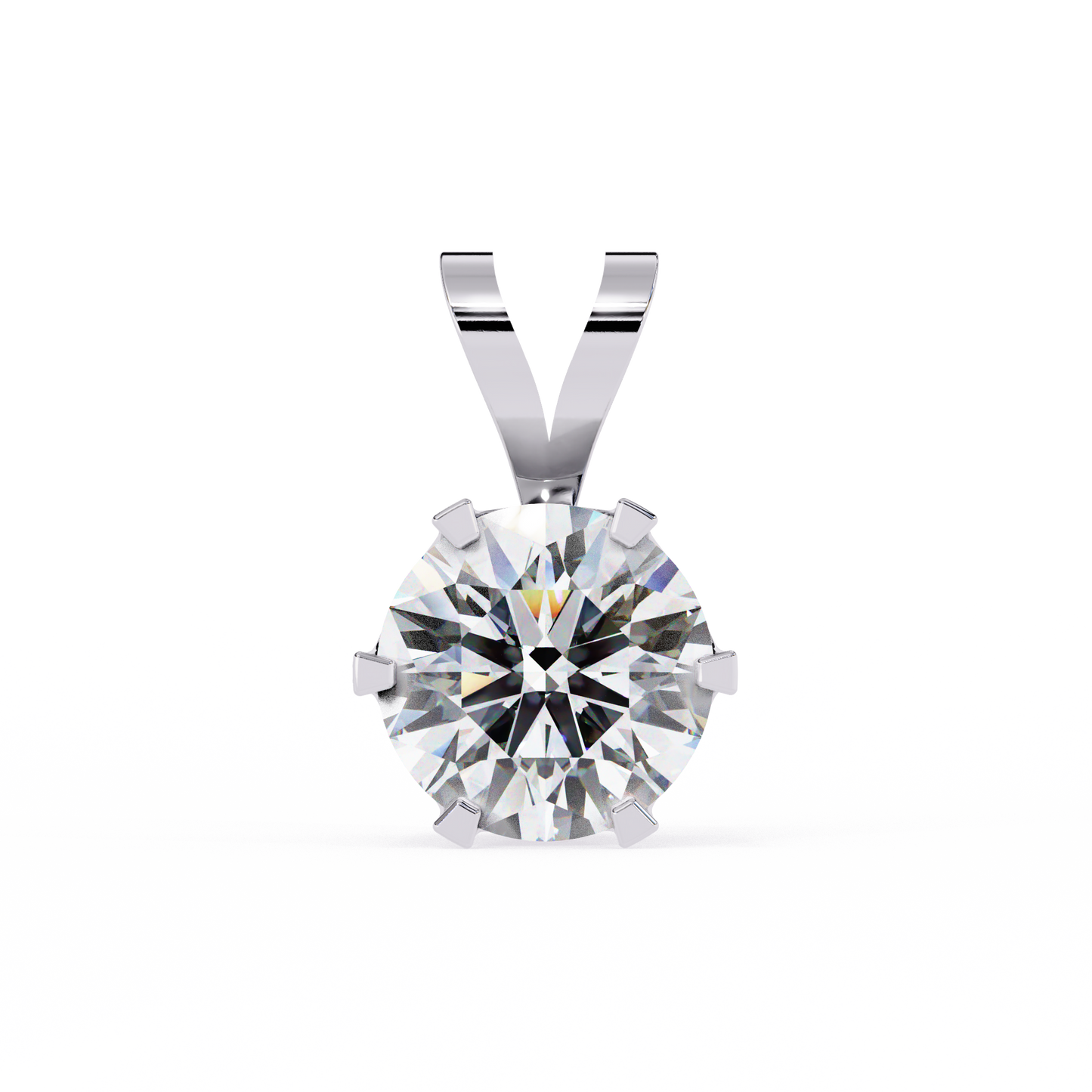 Classic Solitaire Pendant with 6-Prong Setting
