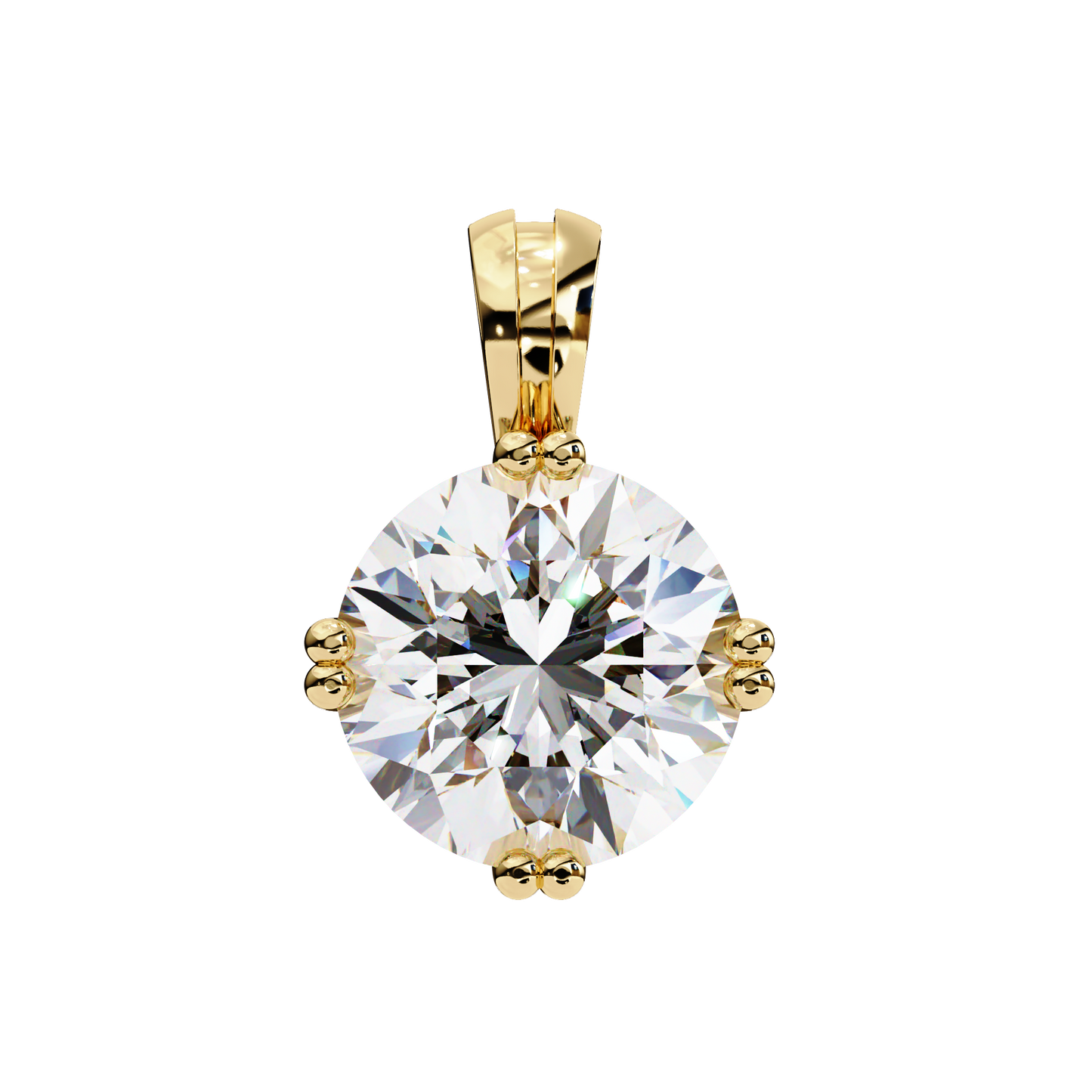 Round Solitaire Pendant with Swirl Setting
