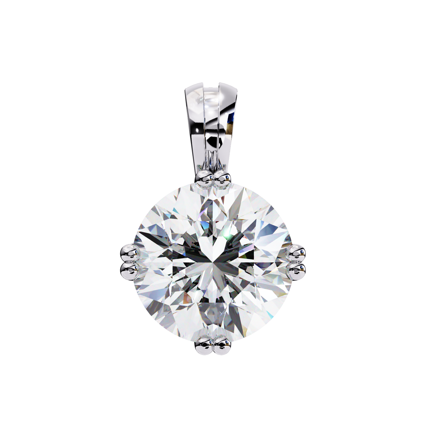 Round Solitaire Pendant with Swirl Setting