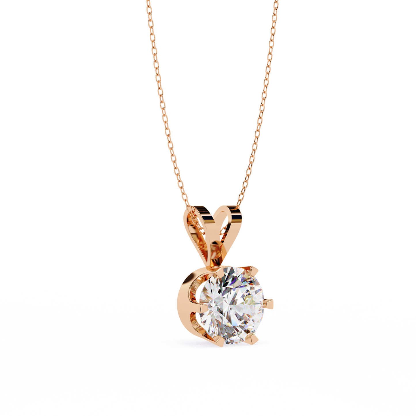 Classic Solitaire Pendant with 6-Prong Setting