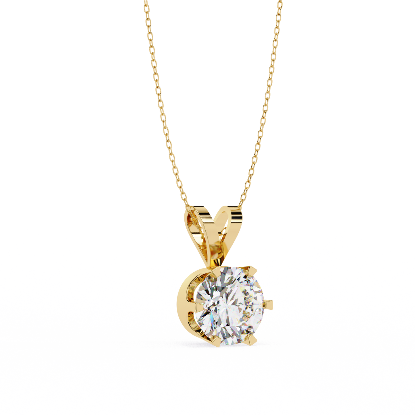 Classic Solitaire Pendant with 6-Prong Setting