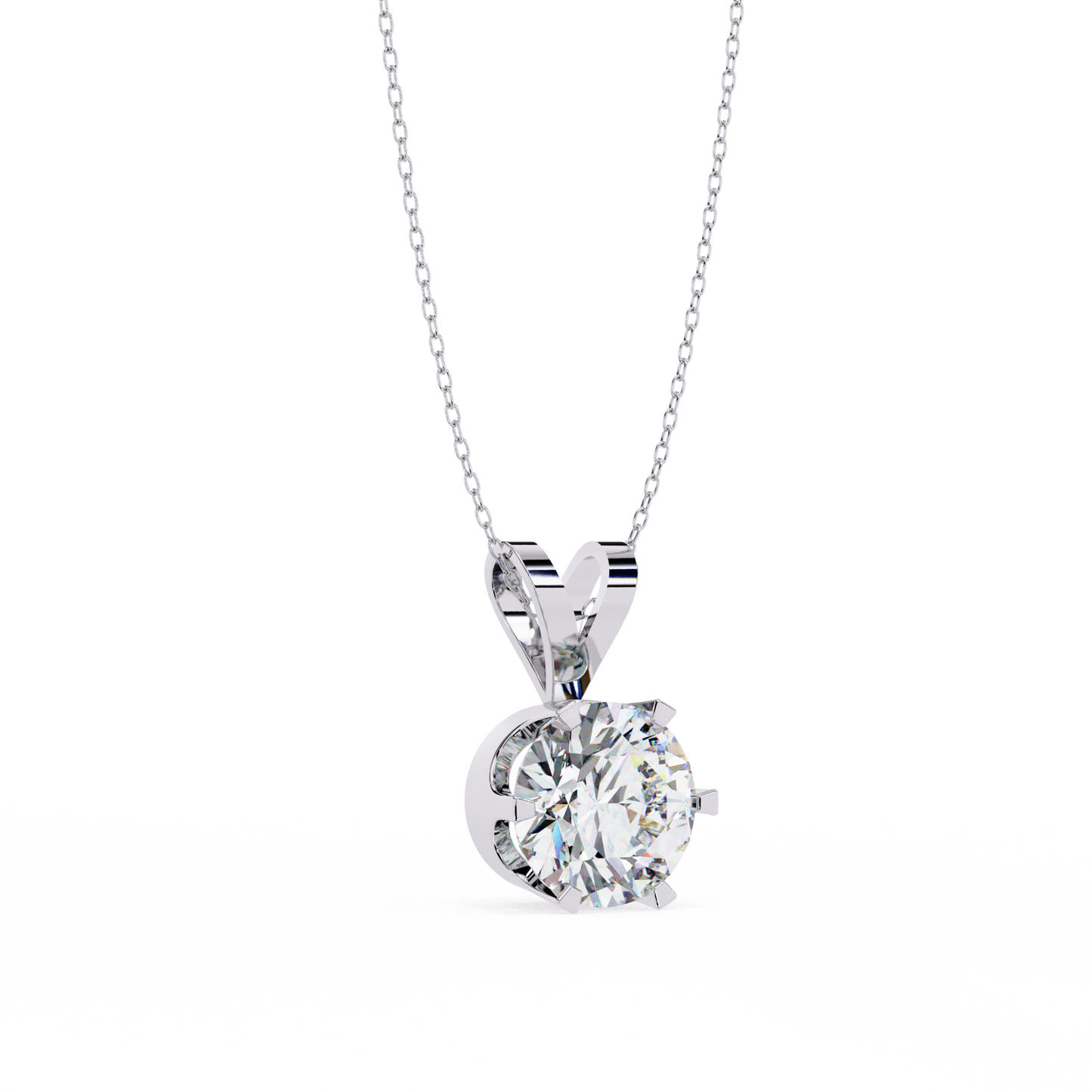 Classic Solitaire Pendant with 6-Prong Setting