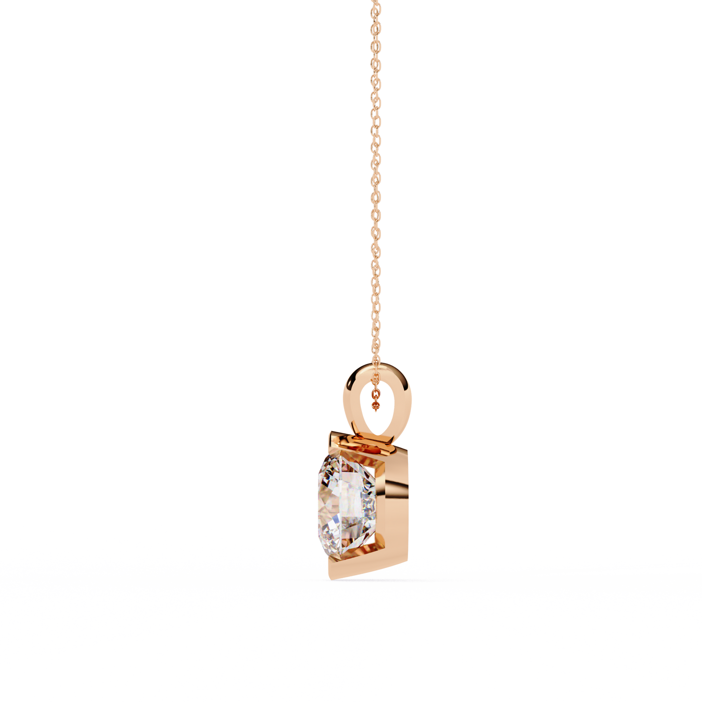 Solitaire Diamond Necklace | Classic Round Pendant for Women