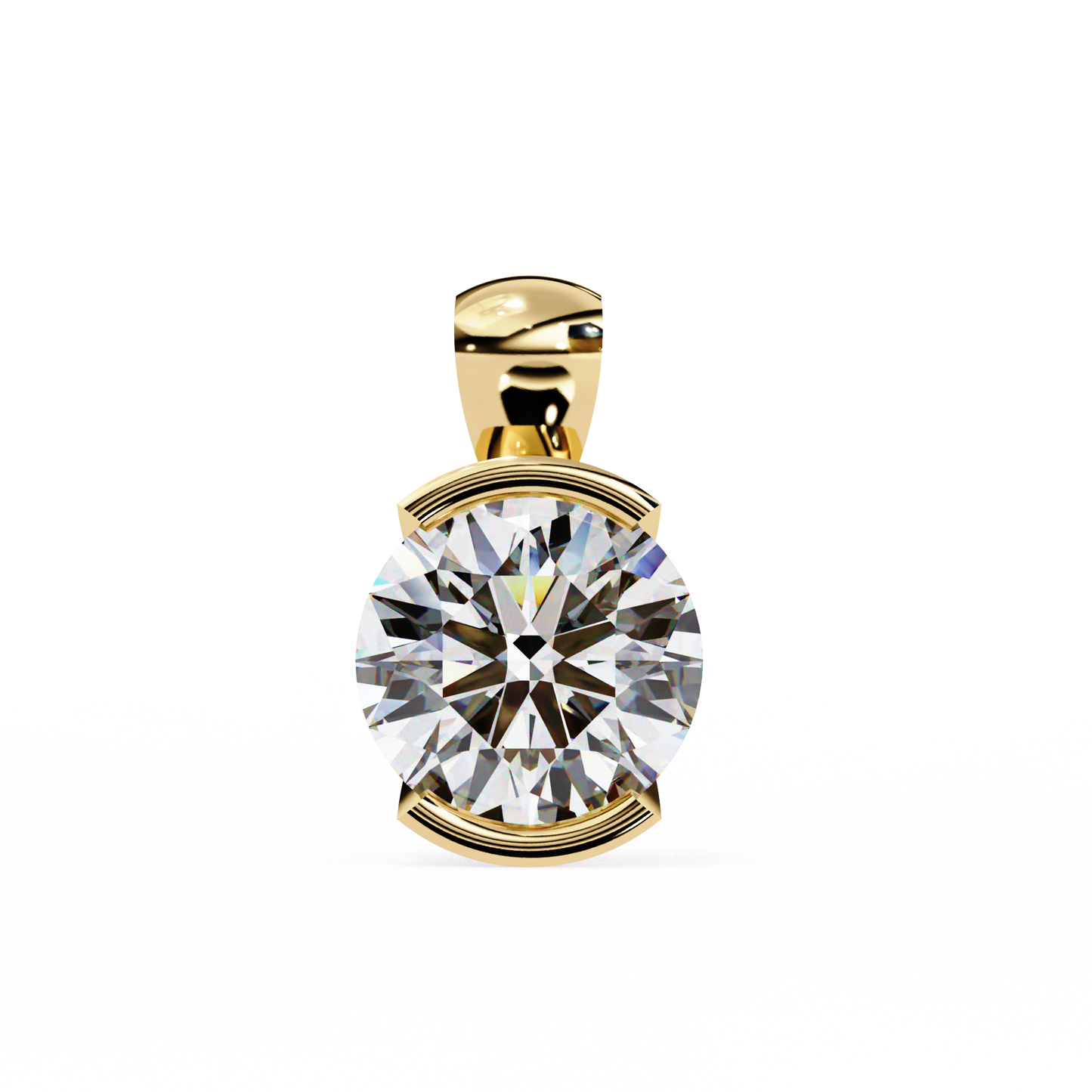 Solitaire Diamond Necklace | Classic Round Pendant for Women