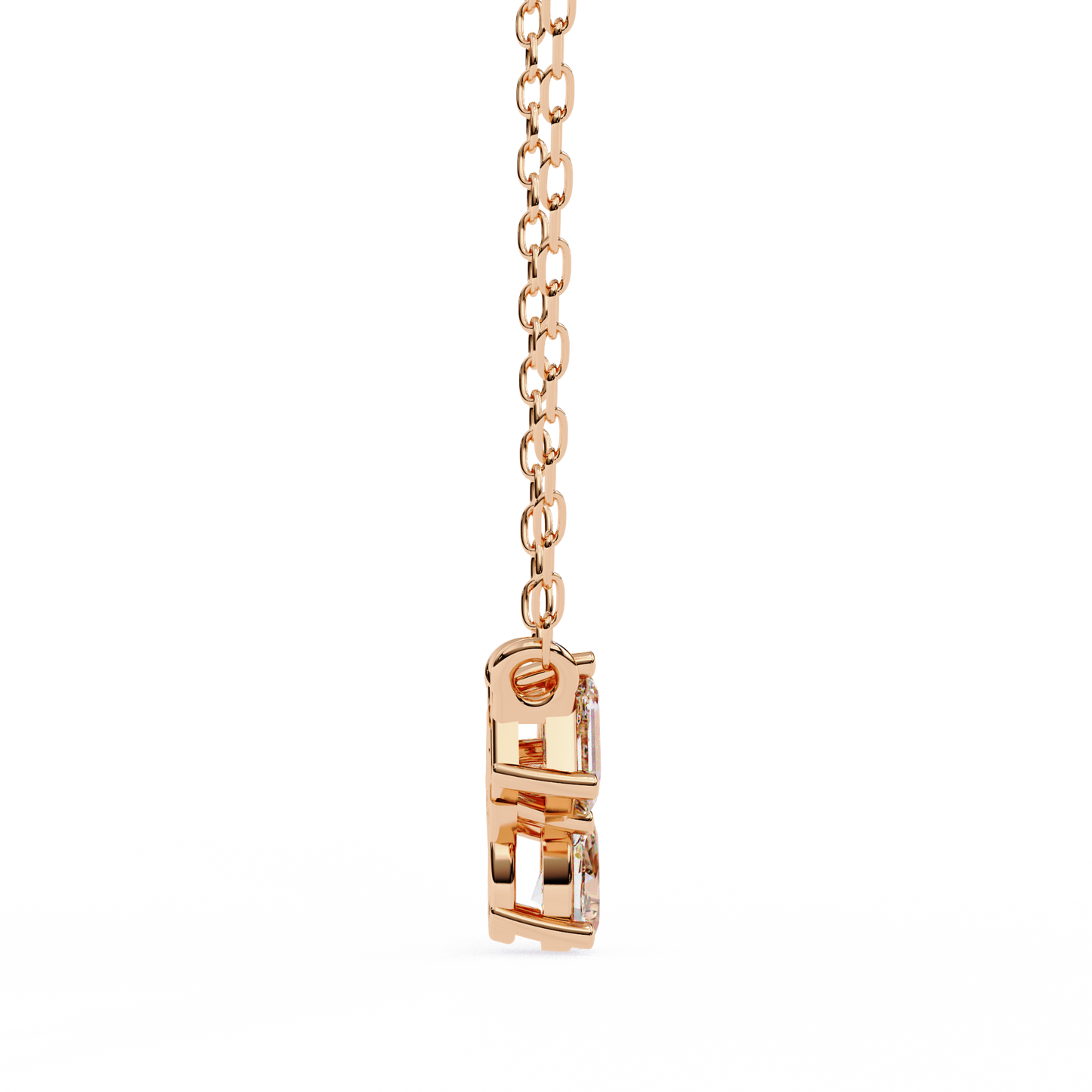 Mixed Cut Diamond Cluster Pendant Necklace