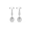 Pear Halo Diamond Dangle Earrings