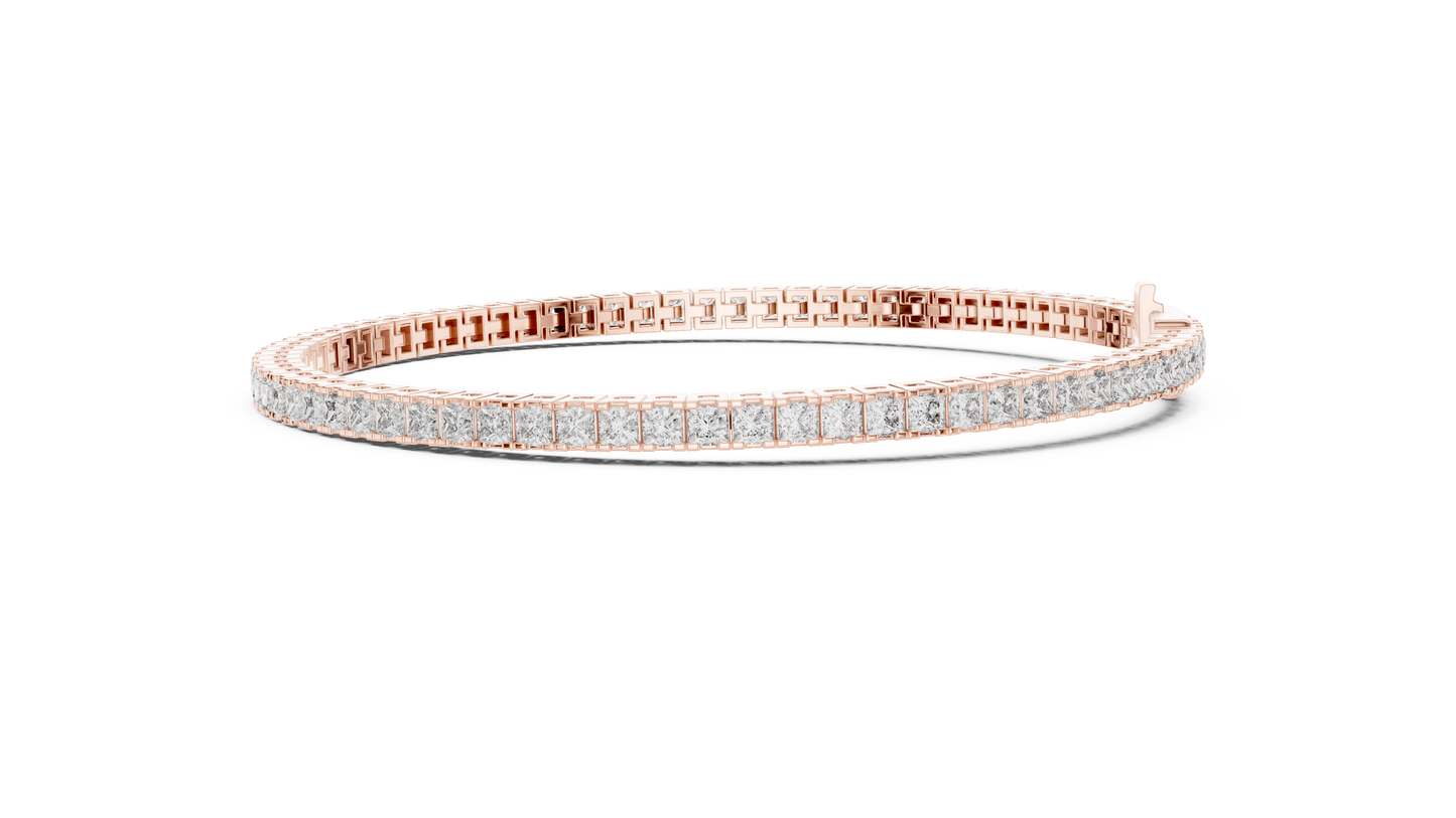 Princess Cut Diamond Tennis Bracelet
