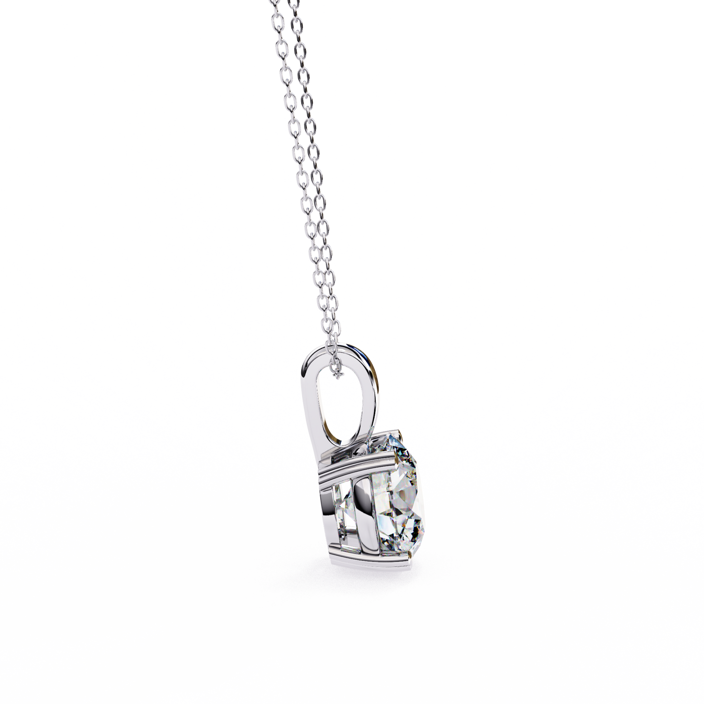 Round Diamond Solitaire with Fancy Basket Setting