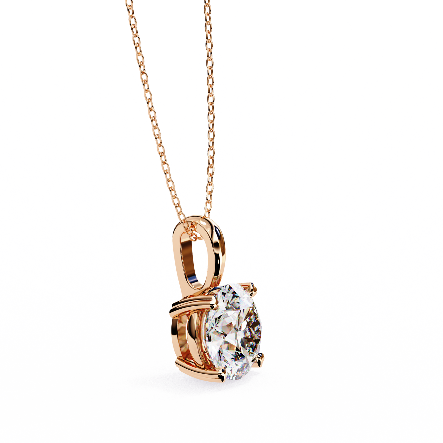 Round Diamond Solitaire with Fancy Basket Setting