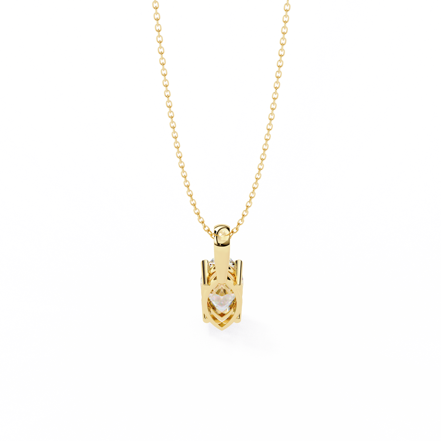 Marquise Cut Solitaire Necklace | Classic Diamond Pendant for Women