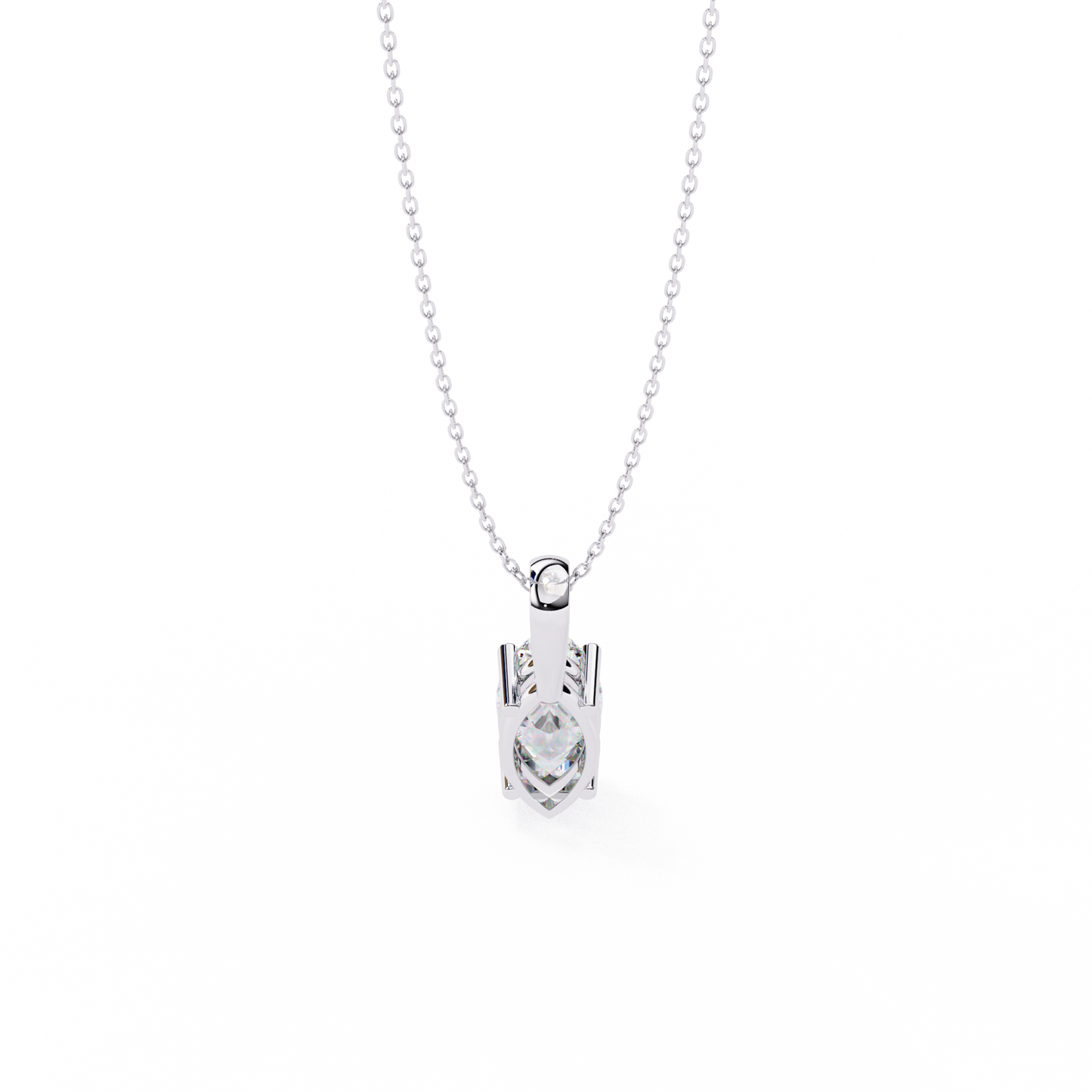 Marquise Cut Solitaire Necklace | Classic Diamond Pendant for Women