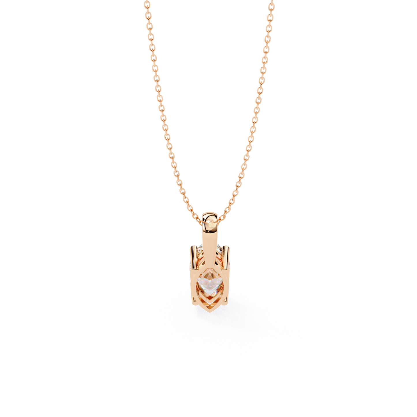 Marquise Cut Solitaire Necklace | Classic Diamond Pendant for Women