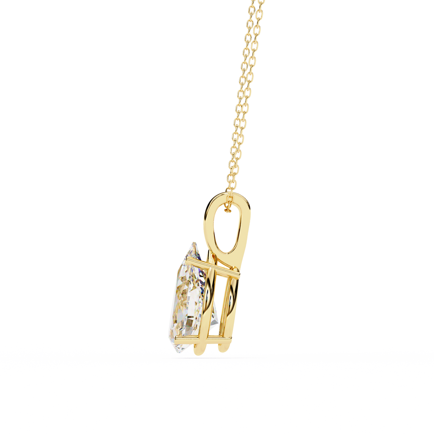 Pear Shaped Solitaire Necklace | Teardrop Diamond Pendant