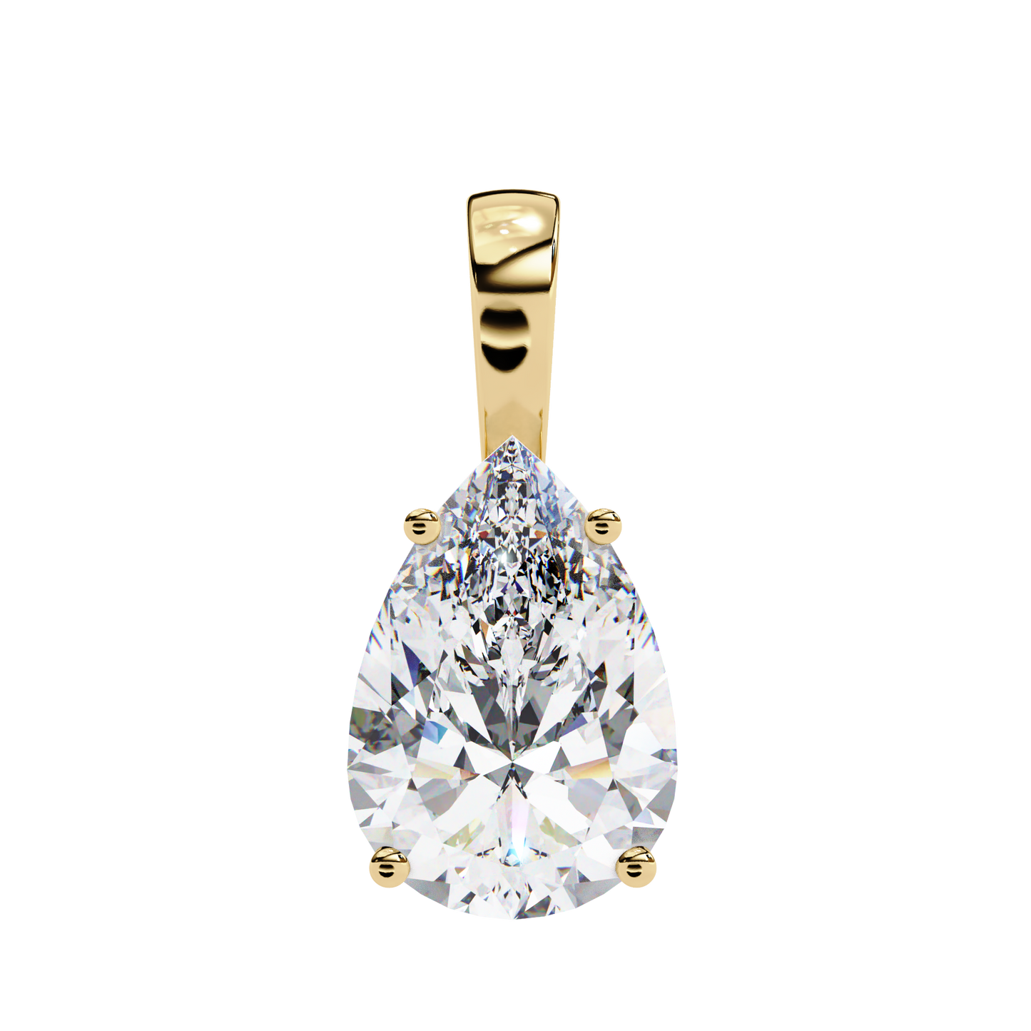 Pear Shaped Solitaire Necklace | Teardrop Diamond Pendant