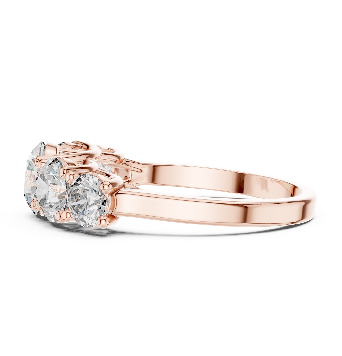 Five Stone Round Diamond Band