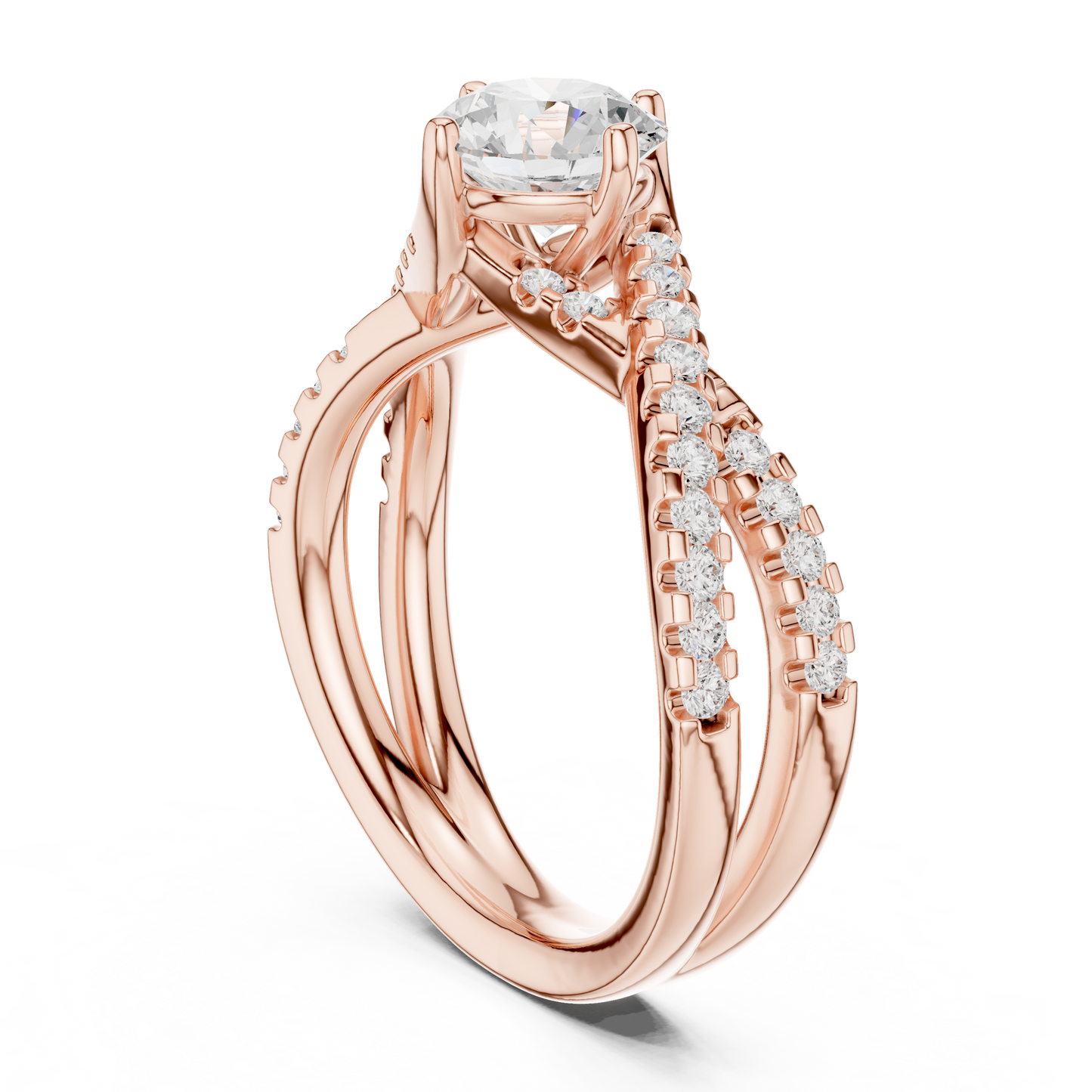 Round Twisted Pave Ring