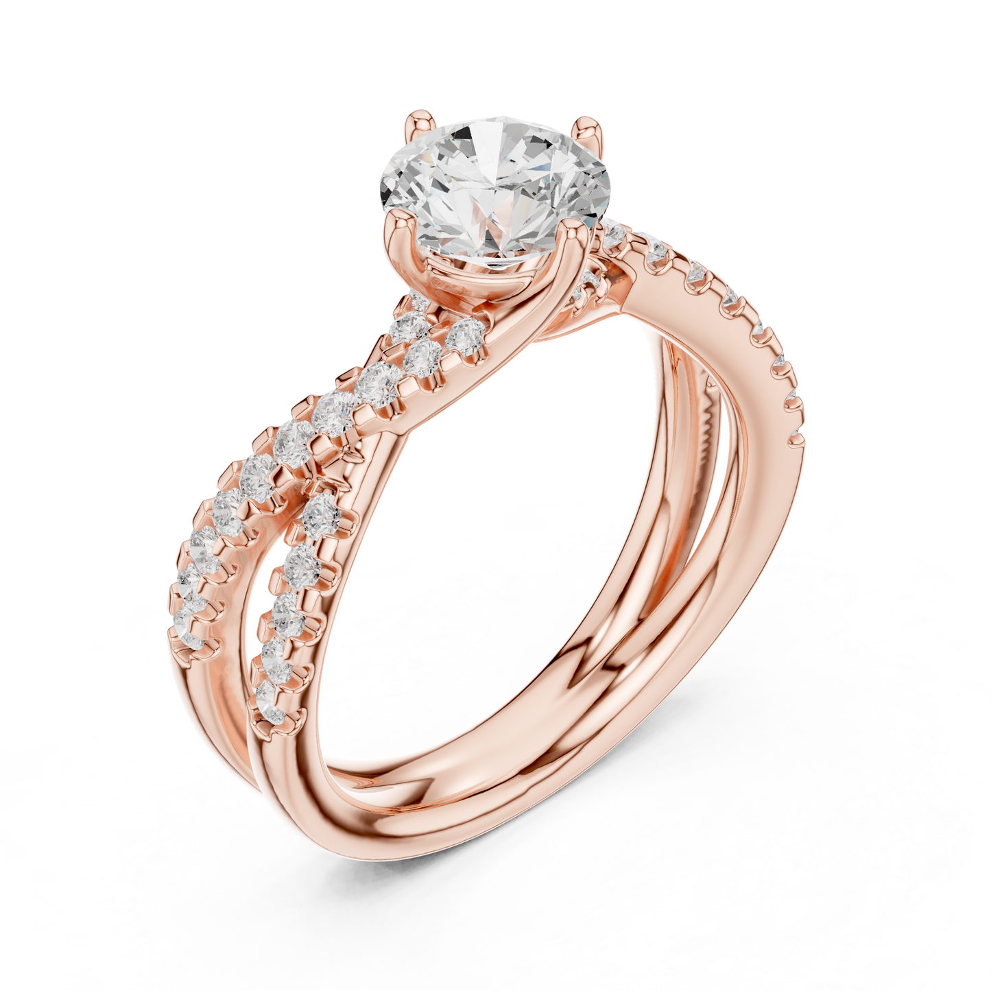 Round Twisted Pave Ring