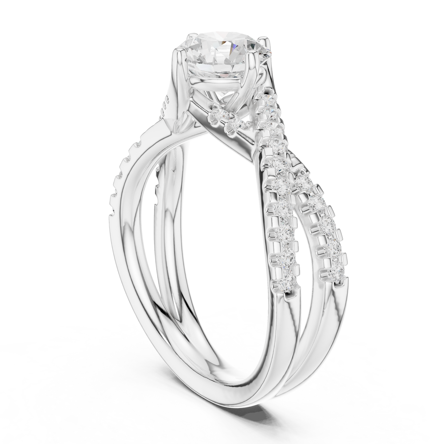 Round Twisted Pave Ring