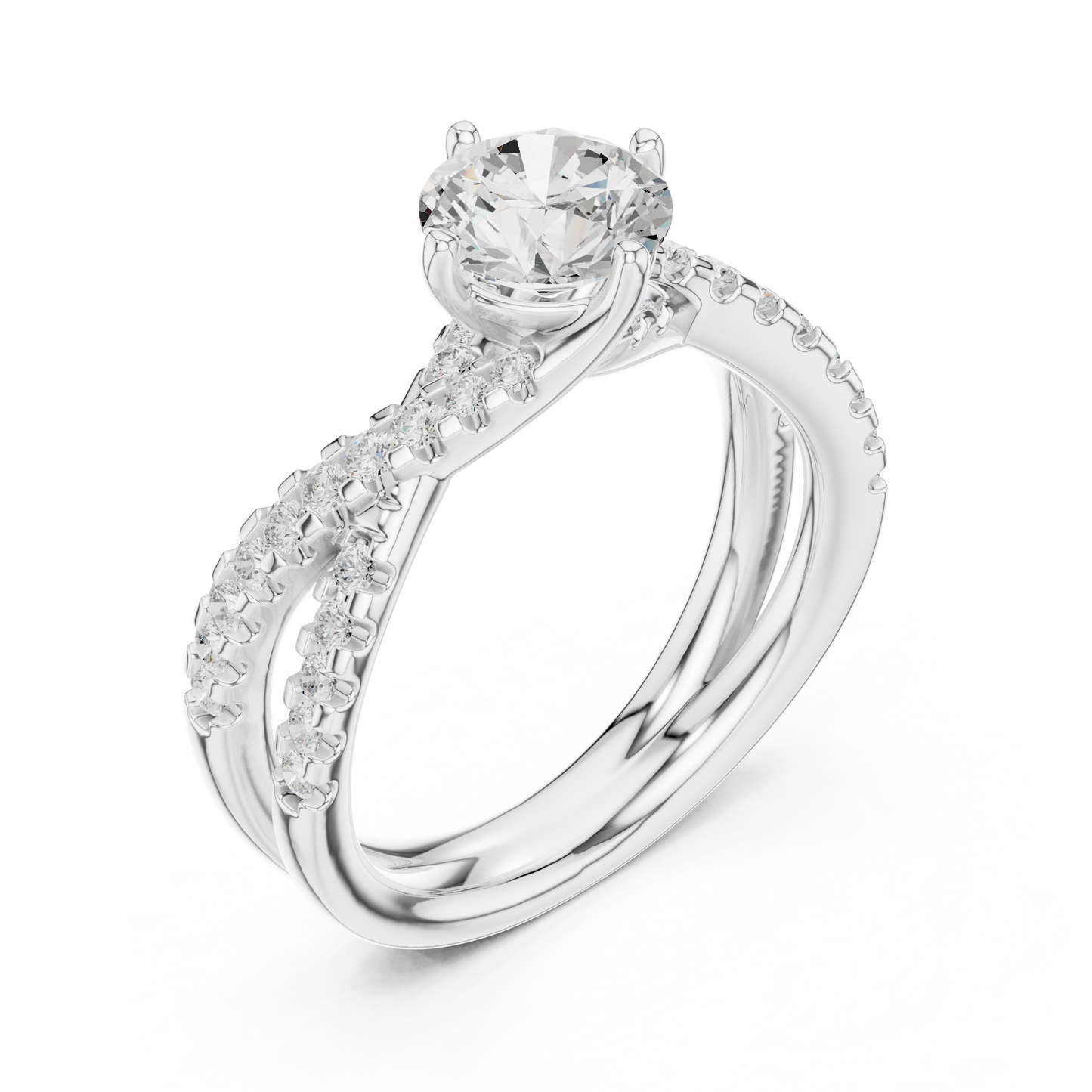 Round Twisted Pave Ring