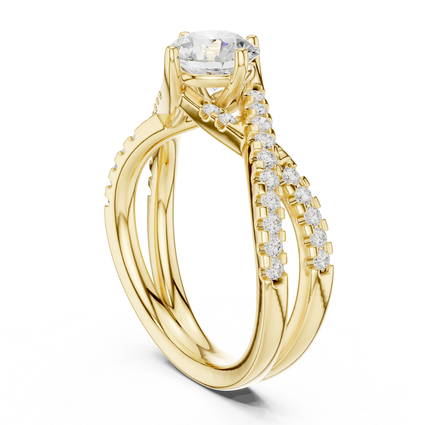 Round Twisted Pave Ring