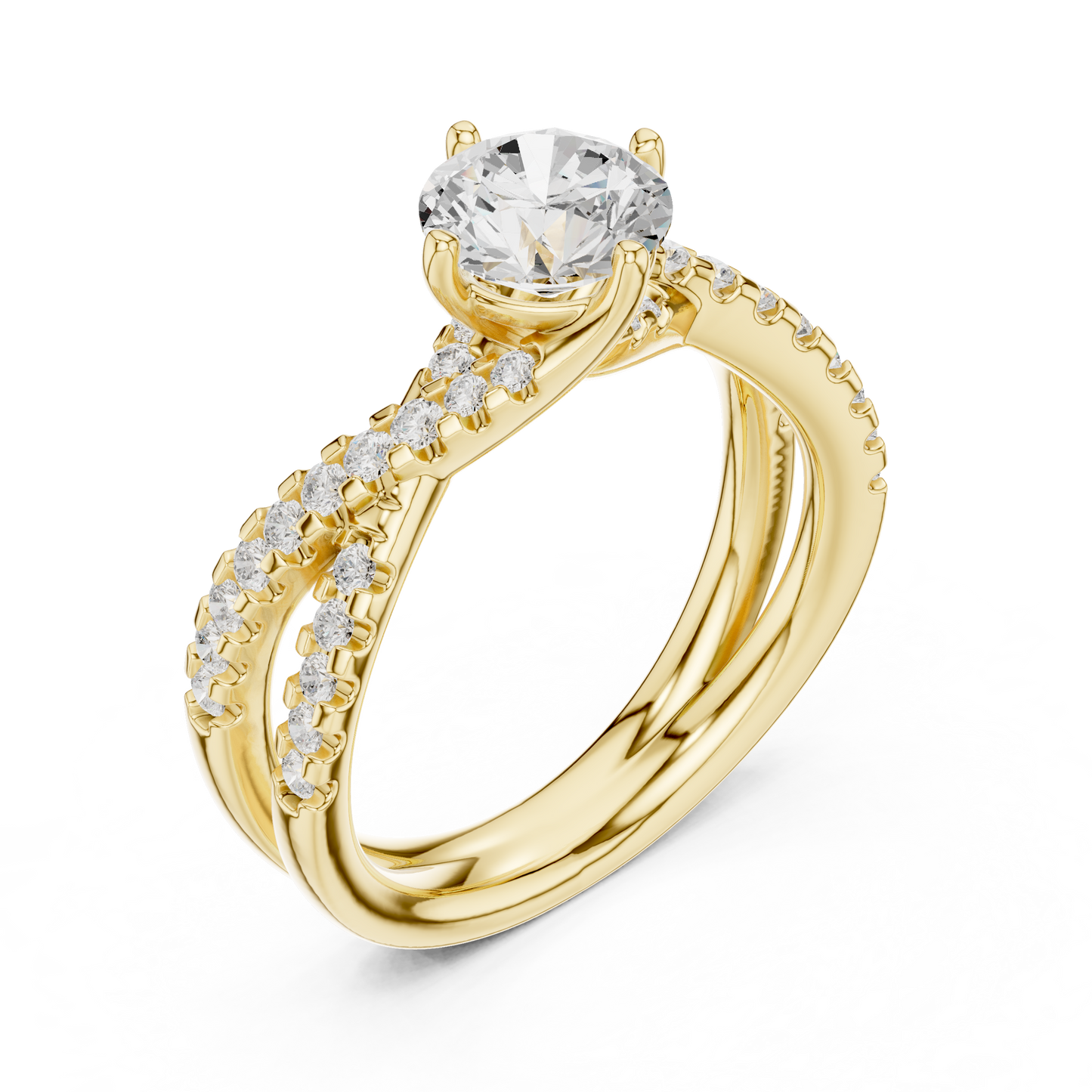 Round Twisted Pave Ring