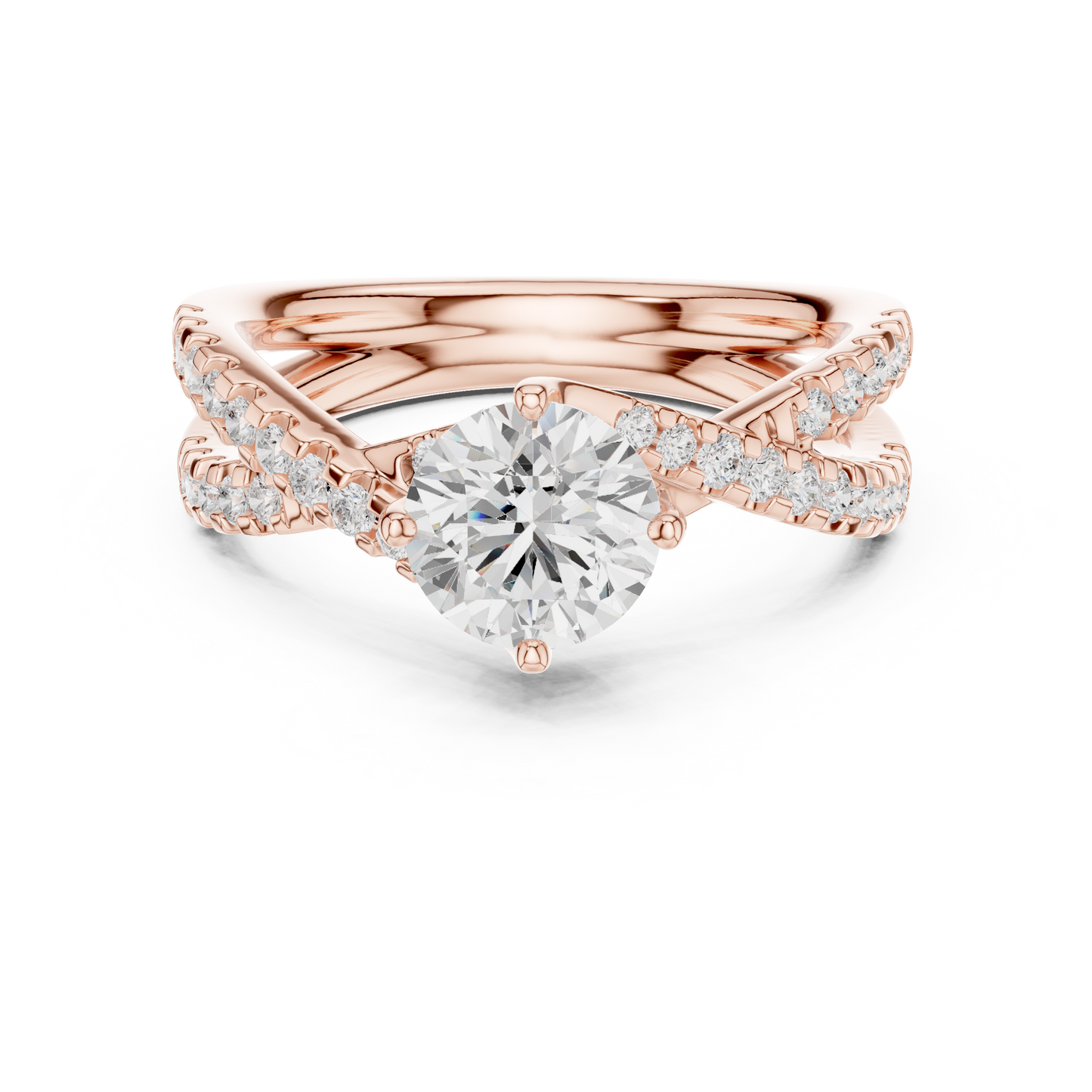 Round Twisted Pave Ring