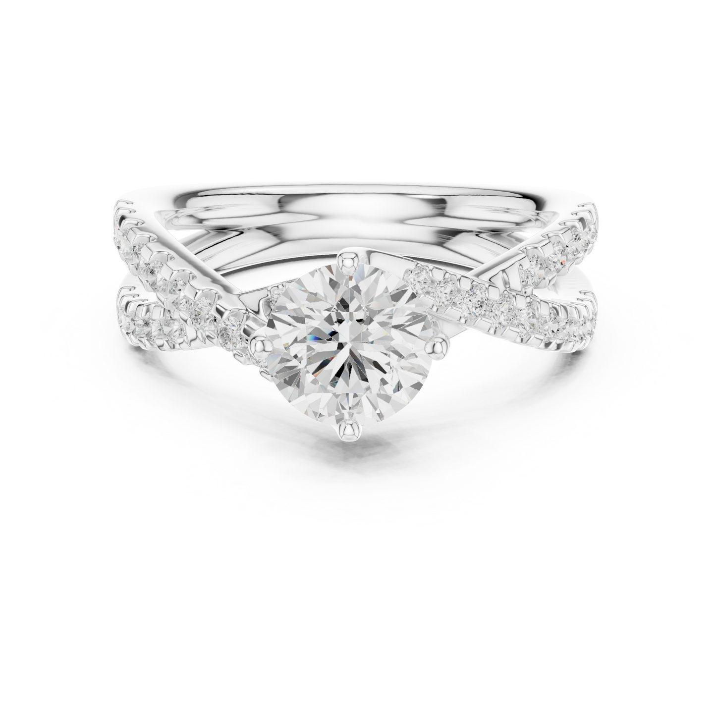 Round Twisted Pave Ring