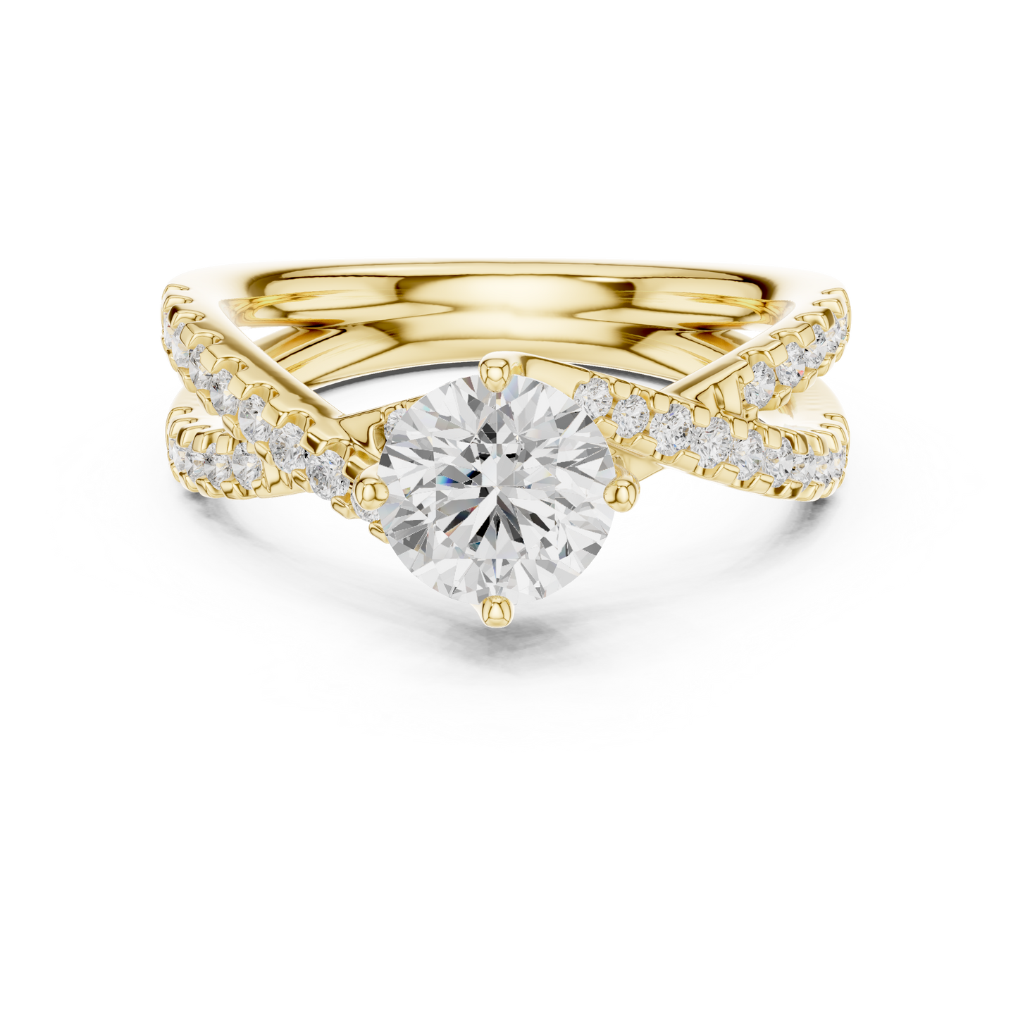 Round Twisted Pave Ring