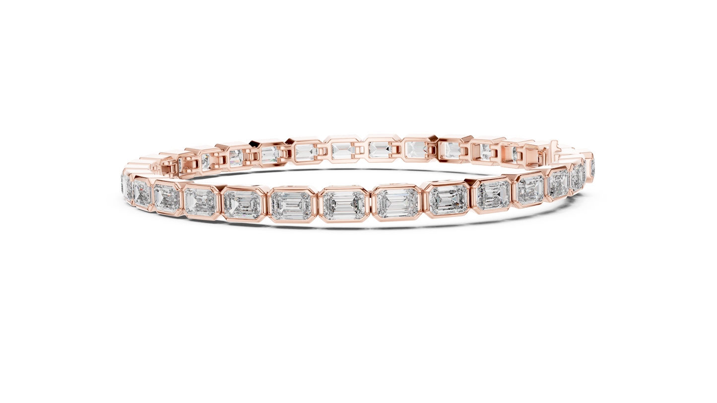 Emerald Cut Diamond Tennis Bracelet