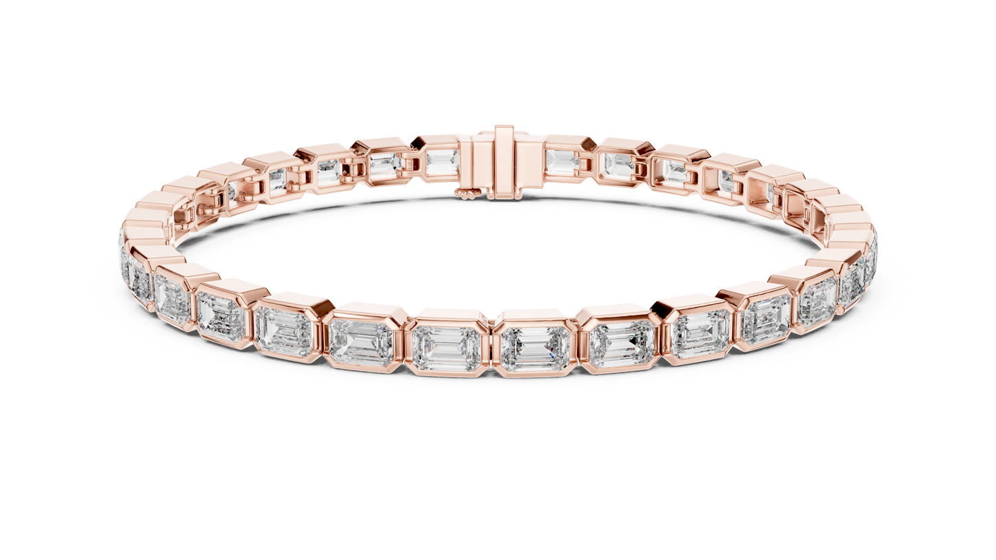 Emerald Cut Diamond Tennis Bracelet