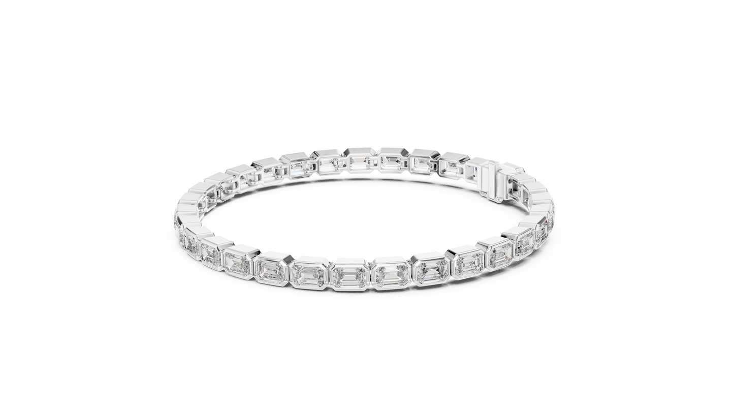 Emerald Cut Diamond Tennis Bracelet