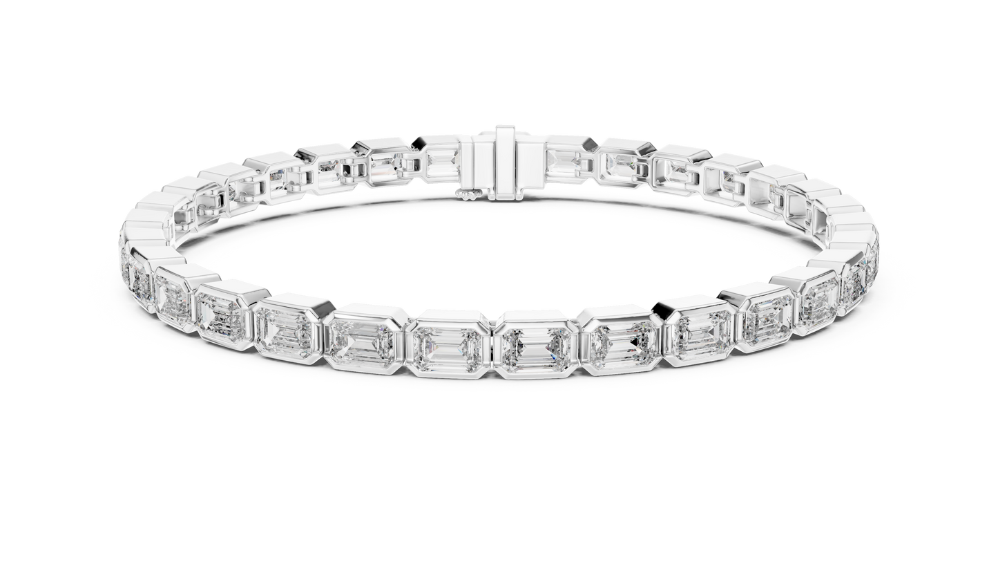 Emerald Cut Diamond Tennis Bracelet