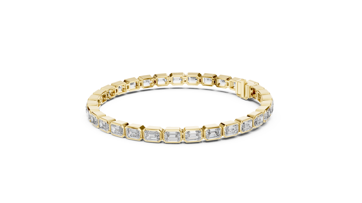 Emerald Cut Diamond Tennis Bracelet