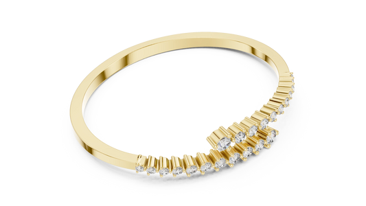 Zig Zag Double Row Diamond Ring