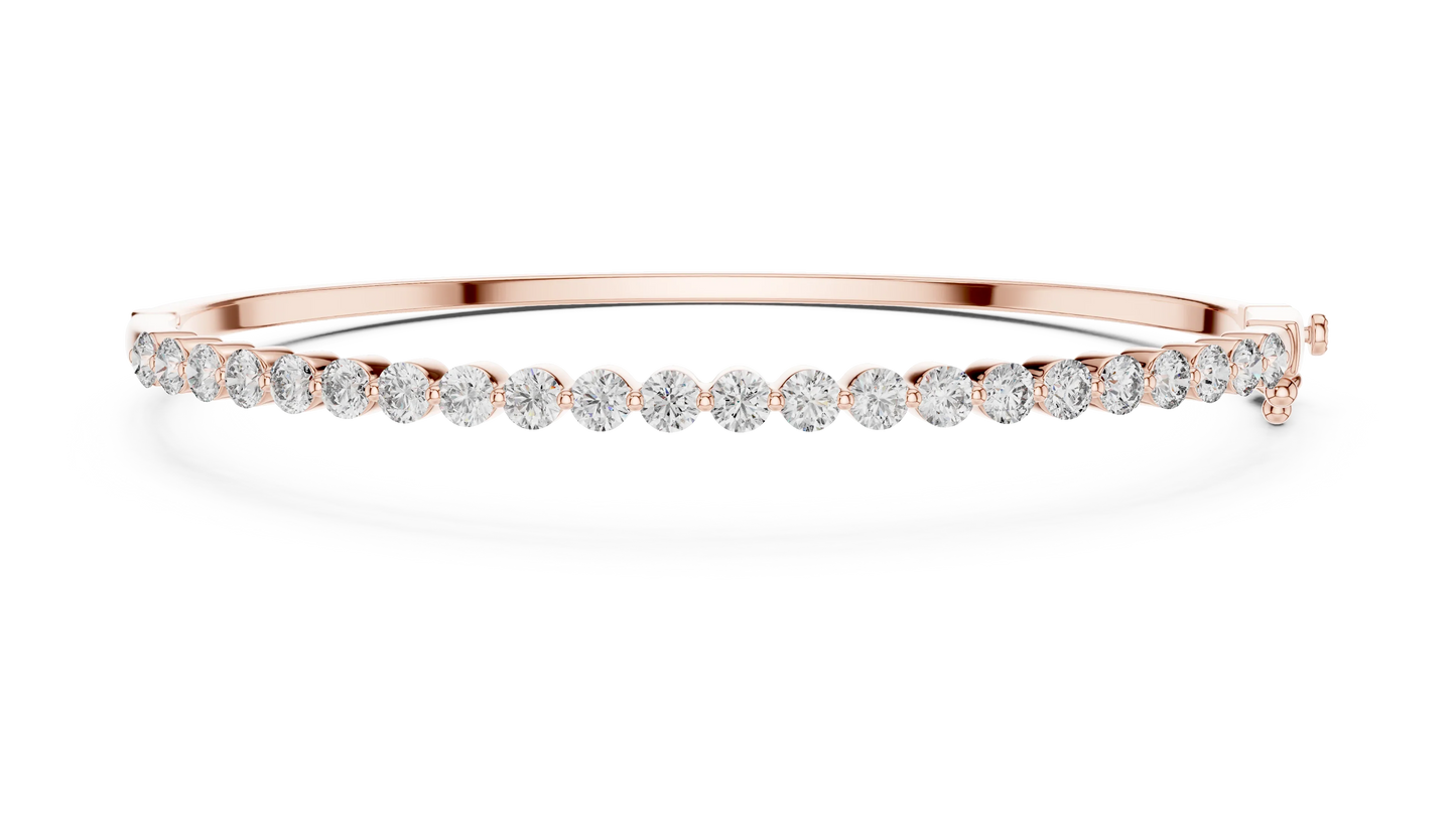 0.09ct Round Diamond Tennis Bangle Bracelet