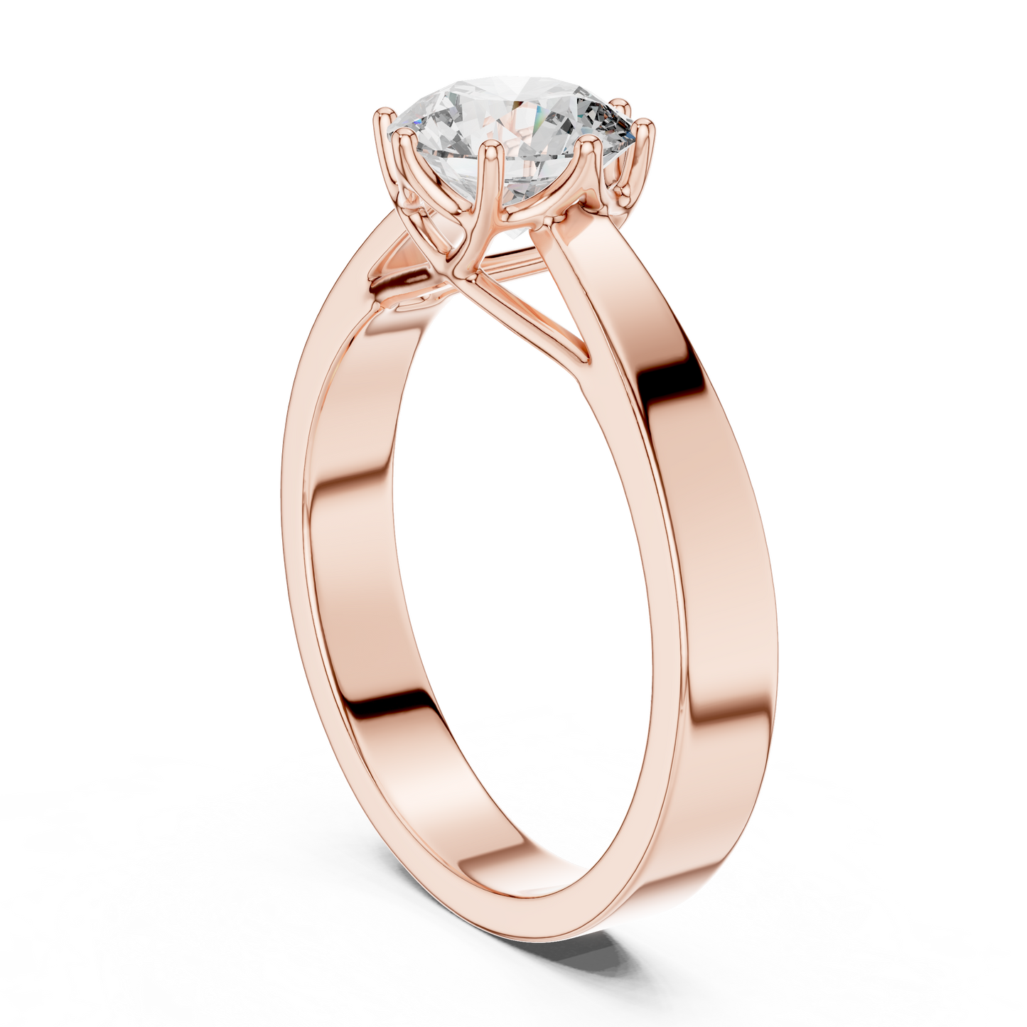 Eight Prong Round Diamond Solitaire