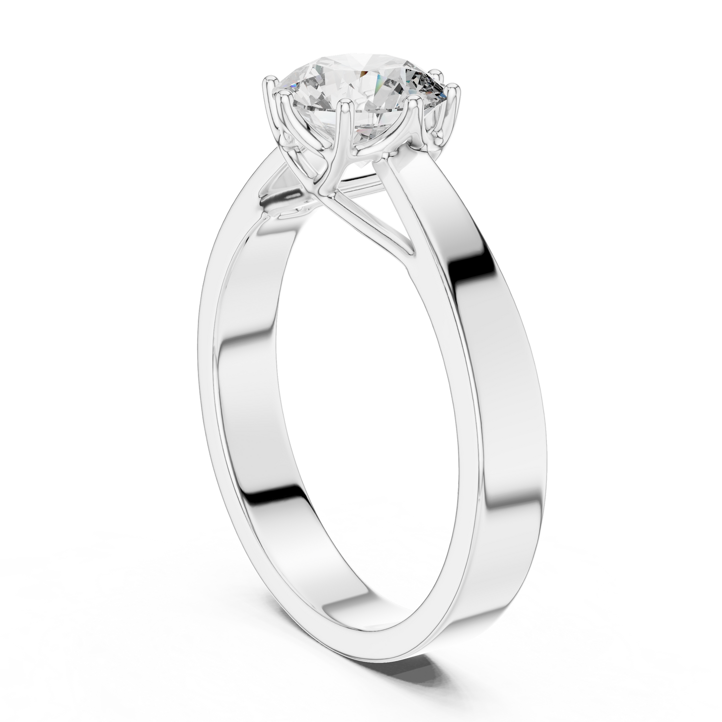 Eight Prong Round Diamond Solitaire