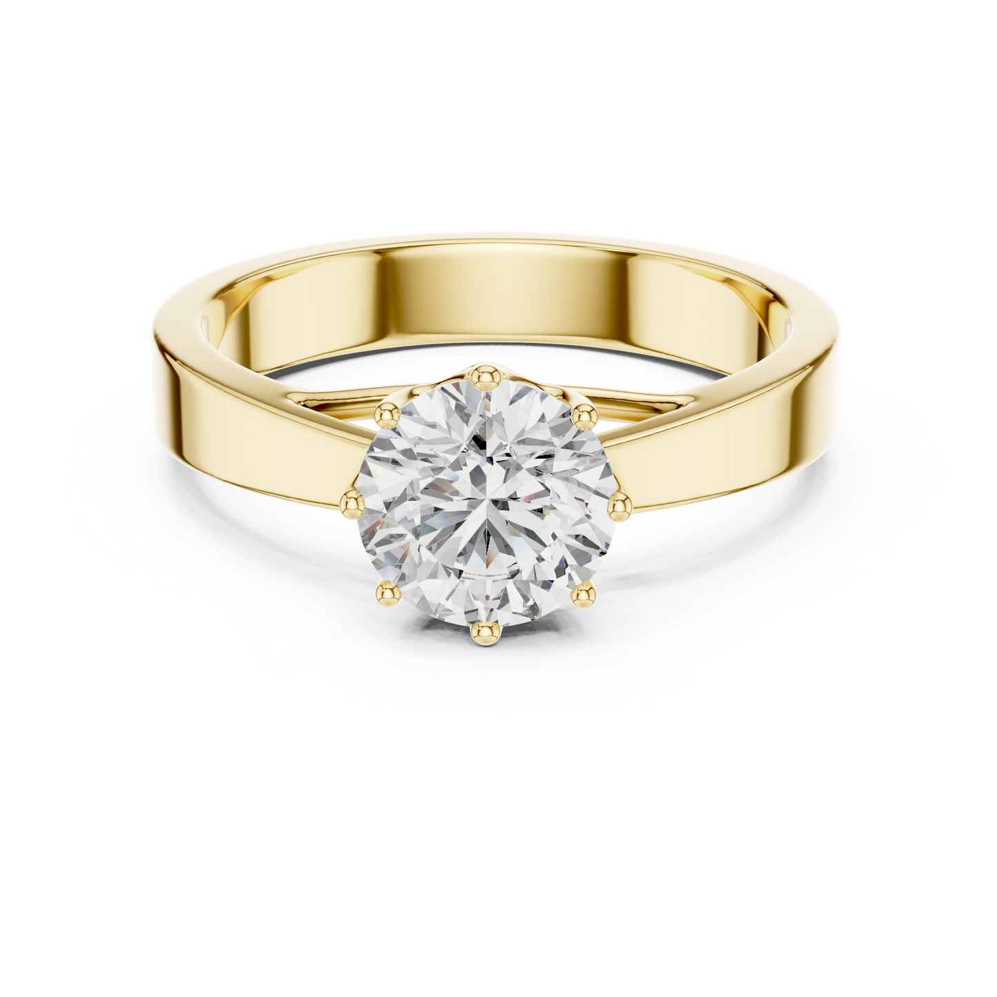 Eight Prong Round Diamond Solitaire