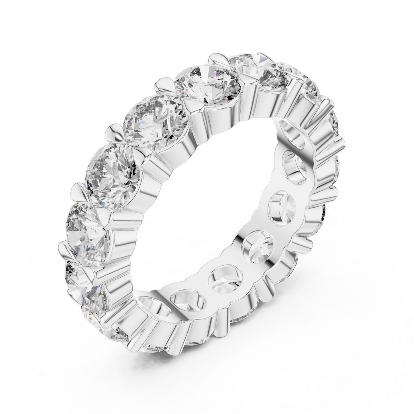 Round Cut Diamond Eternity Band