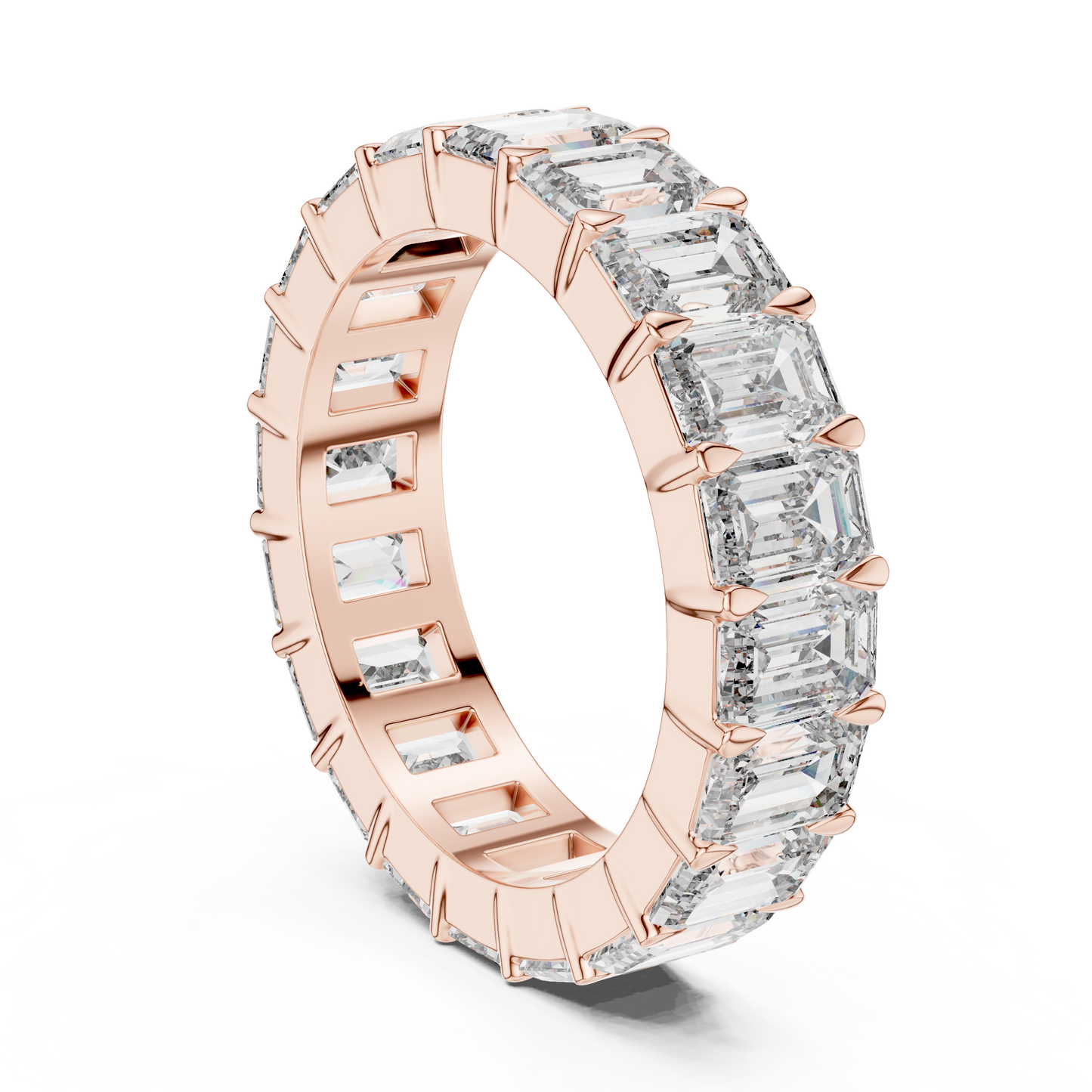 Emerald Cut Diamond Eternity Band
